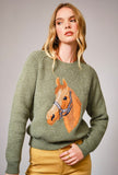 Horse Embroidered Sweater
