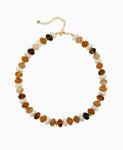 Brown Marble Color Pearl Beaded Necklace