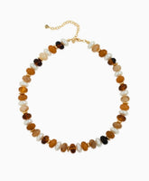 Brown Marble Color Pearl Beaded Necklace