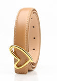 Heart Buckle Leather Belt 3 Colors
