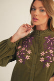 Sage Flowers Top