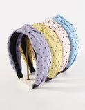 Fabric Polkadot Top Knot Headband 4 Colors