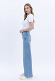 High Rise Clean Cut Raw Hem Jeans