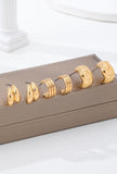 SCULPTURAL GOLD-TONE HOOP EARRING SET