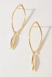 Pointed Oval Gold Dipped Earrings