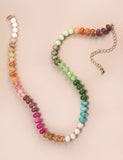 Natural Agate Stone Beaded Necklaces 8 Colors