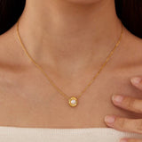 18k Stainless Steel Tarnish Free Pearl Necklace