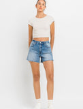 A-Line Stretch Denim Shorts