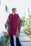 Colorful Crochet Patterned Ruana