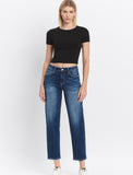 High Rise Slim Barrel Leg Jeans