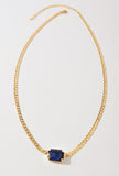 Crystal Pendant Gold Dipped Necklace-2 Colors