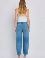 High Rise Barrel Leg Jeans