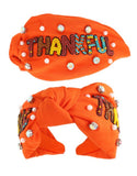 Thankful Beaded Top Knot Headband