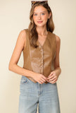Faux Leather Vest
