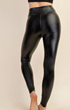 Faux Leather High Rise Leggings