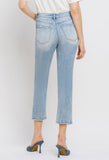 High Rise Straight Crop Jeans