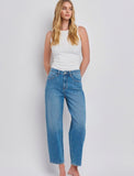 High Rise Barrel Leg Jeans