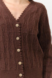 Truffle Gold Button Cardigan