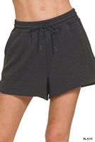 Scuba Knit Shorts and Short Sleeve Top Sets- Black or Fuchsia