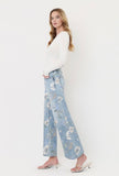 High Rise Floral Vintage Wide Leg Jeans