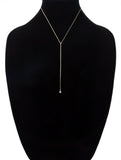 Dainty Crystal Lariat Necklace