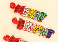 Merry and Bright Beaded Earrings