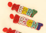 Merry and Bright Beaded Earrings