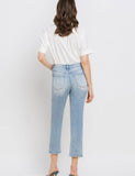 High Rise Straight Crop Jeans