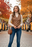 Faux Leather Vest