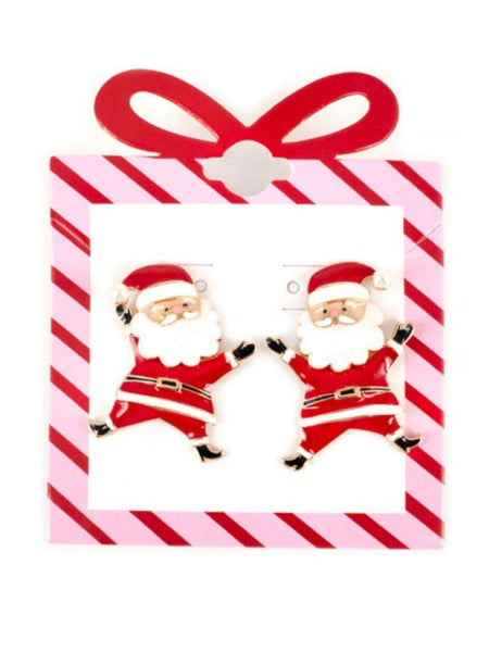 Santa Clause Enamel Post Earring