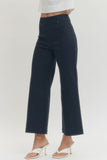 Front Seam Stretch Twill Pants- Navy