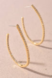 Cubic Zirconia Oval Hoop Earrings