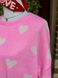 Love and Lace Sweater Pink