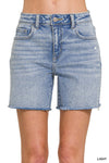 6” Mid Rise Stretch Denim Shorts