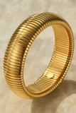 Stretch Wide Titanium Steel Textured Bracelet