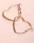 Gold Heart Hoop Earrings