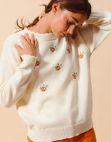 Embroidered Pumpkins Sweater