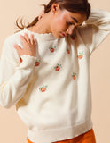 Embroidered Pumpkins Sweater