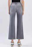 High Rise Ankle Wide Leg Jeans Gray Wash