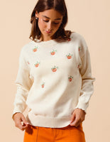 Embroidered Pumpkins Sweater