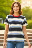 Lucerne Striped Top Navy