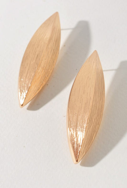 Hammered Marquise Stud Earrings