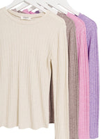 Basic Ribbed Top- Pink