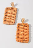 Basket Weave Rectangular Earrings