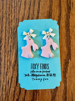 Clay Easter Bunny Earrings- 5 Styles