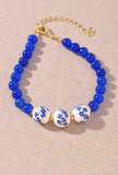 Ceramic and Stone Beaded Bracelet