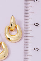 Gold Dipped Rounded Door Knocker Earrings