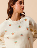 Embroidered Pumpkins Sweater