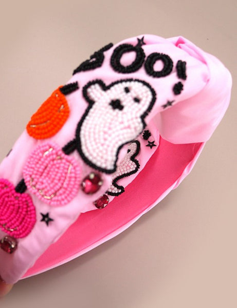 Boo Beaded Headbands 2 Colors