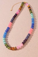 Mix Bead Necklace- Multi or Burgundy